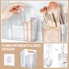 FloralGrace 2-Piece Acrylic Organiser, Clear Makeup Container, Stackable Organiser Baskets