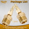 Hicello 2pcs 1/4" Quick Connect Plug with 1"-20UNEF Male Thread