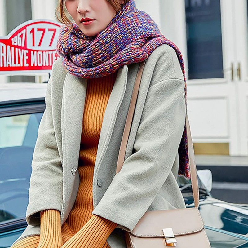 WHITE FANG MA058 Long Scarf, Autumn & Winter, Cold Protection,