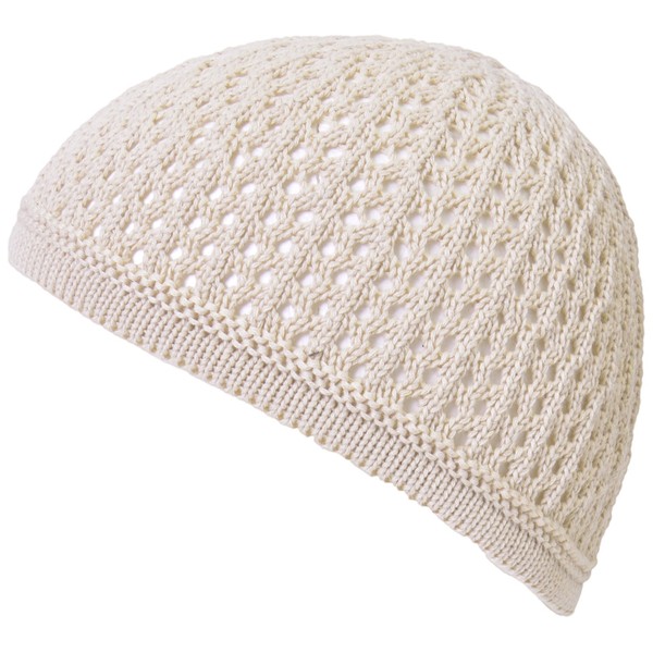 [Casual Box] CHARM Islamic Watch Hat, One Size Fits Most, 6 Colors Available, Openwork Knitting, Thin, Knit Hat, Cap, Summer, Men's, Women's, beige