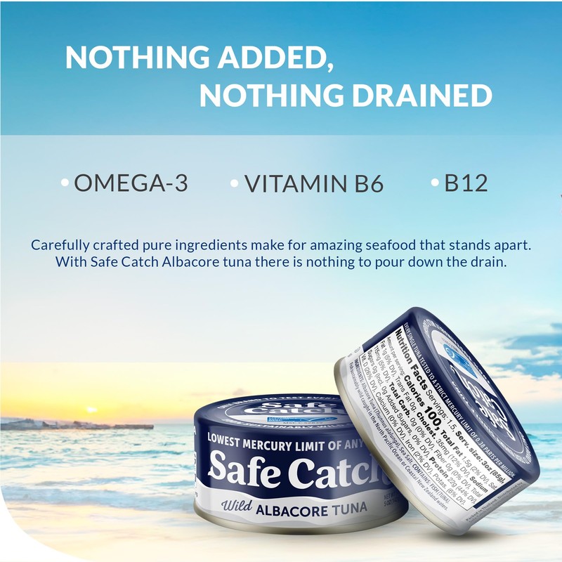 Safe Catch Wild Albacore Tuna Canned Low Mercury Can Tuna