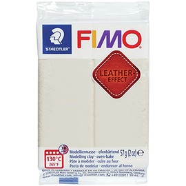 Fimo Leather Effect Polymer Clay 2oz-Ivory -EF801-029