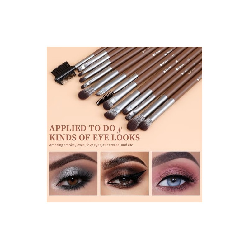 DUcare - Juego de 22 brochas de maquillaje profesionales con