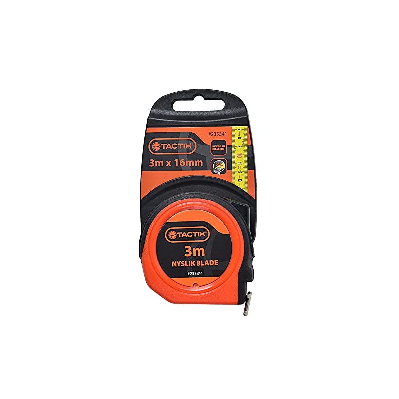 TACTIX Tape measure, tape measure, tape measure, robust with clip