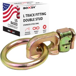 Boxer L Track Fitting Double Stud O Ring – L Track Accessory 5,000lbs - 4 Pack