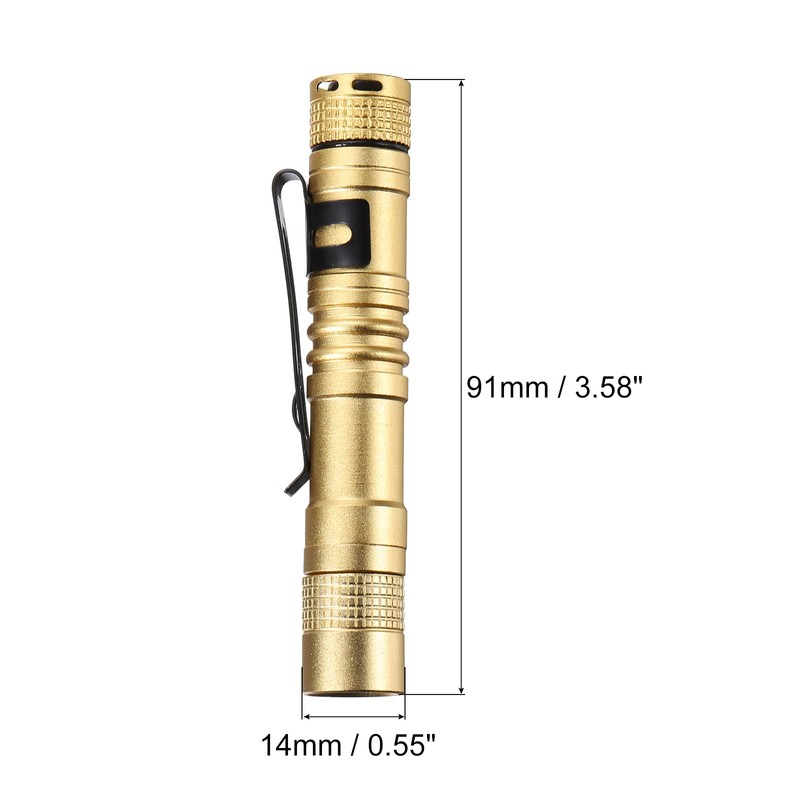 PATIKIL Mini Flashlight with Clip, Super Light Small LED Pen