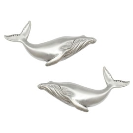 Costello Coastal - Humpback Whale Knobs (Matched Pair) | Artist Pewter Collection Hardware