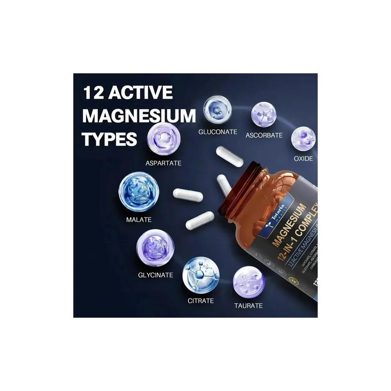 2pcs Totaria Health Complejo Magnesio 700mg Suplemento