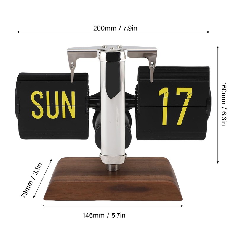 Luocute Flip Desk Clock, Retro Digital Flip Table Clocks, 12