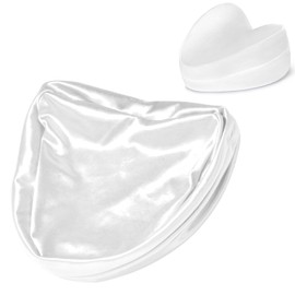 Zelimun Knee Pillow Cover 9.8" x9.8" x5.9", Leg Pillowcase Replacement, Contour Pillow Case for Heart Shaped Knee Pillow (White)