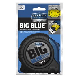 Century Drill & Tool 72825 Big Blue Tape Measure, 25-Foot