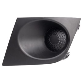 TRQ Front Left Fog Light Hole Cover Black Drivers Side Compatible with 2007-2012 Nissan Versa NI1038111