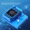 Blue Aluminum Alloy Mini Router Shell Case with Cooling Fan