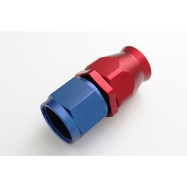 Autobahn88 Aluminum Anodized Swivel Hose End Fitting for PTFE Teflon Fuel Line - Reusable, Straight, AN6 (Blue/Red)