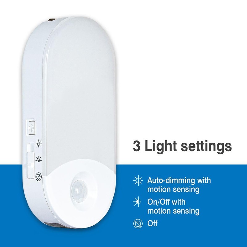 Camelion 3-Pack 4-in-1 Plug-in Power Failure Night Light,Motion and Light