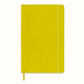 Moleskine Classic Ruled Notebook with Elastic Closure Silk Cover Large Size Hay Yellow