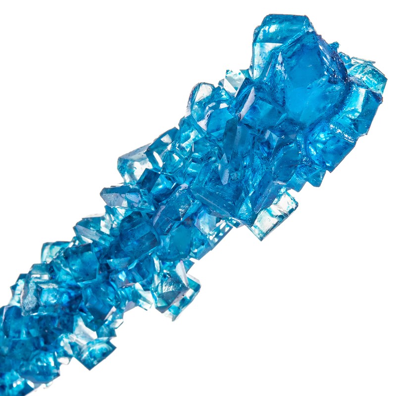 Blue Rock Candy Sugar Sticks - Blue Raspberry Flavored -