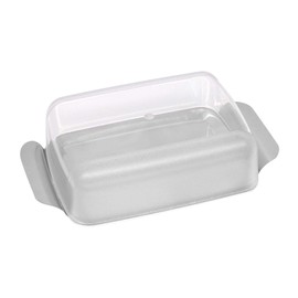 FACKELMANN Butterdose, Edelstahl, Silber, 16.5 x 10.5 x 5 cm