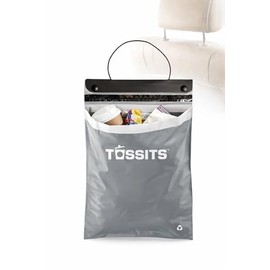 Tossits Recycled Disposable Car Trash Bags – Leakproof, Smell Proof Hanging Garbage Bags for Car, Truck, SUV, RV & Vehicle – Gray, 7 Count Disposable Automotive Trash Bags