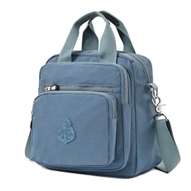 Estwell Shoulder Bag Women's Waterproof Nylon Small Backpack Fashion Handbag Girls School Backpacks Multifunctional Shoulder Bag for Travel School Shopping, blue