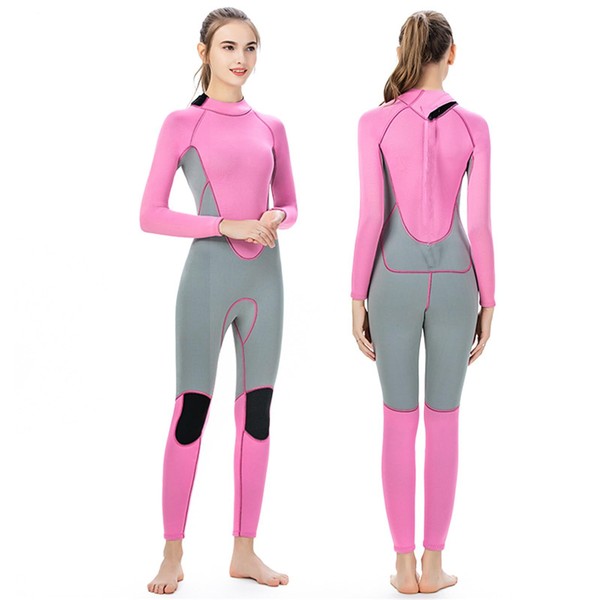 BEIAKE Full Length 3mm Summer Wetsuit Neoprene Diving Zero, Coral