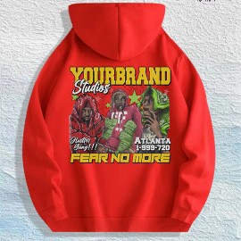 Fear No More Graphic Hoodie 100% Cotton US Warehouse 7 ColorsColor: Light gray, Size: 2 XL