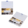 240Pcs Leather Rivet Double Caps Tubular 2 Sizes Metal Set