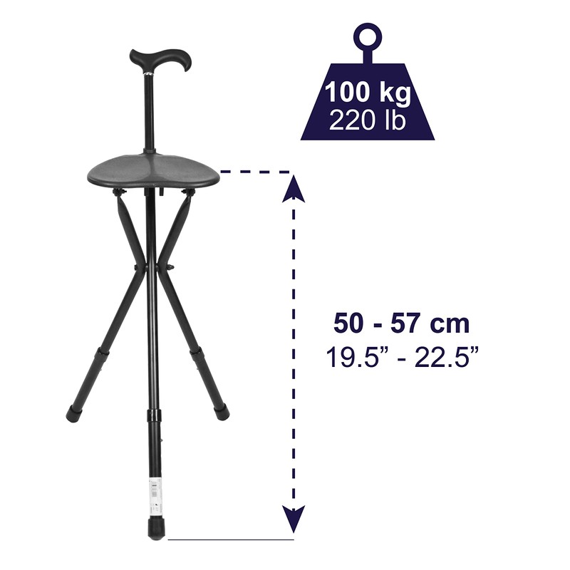 KMINA PRO - Cane Chairs for Adults (Height Adjustable Handle),