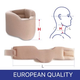 Toros-group Soft, 100% Cotton Neck Support Brace, Adjustable Cervical Collar, Relieves Spine, Muscle, Joint Pressure