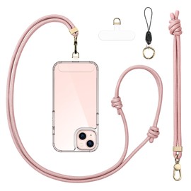 Birwiny Universal Phone Lanyard Adjustable Crossbody Phone Neck Strap & Wrist Strap, Clip & Go Phone Strap