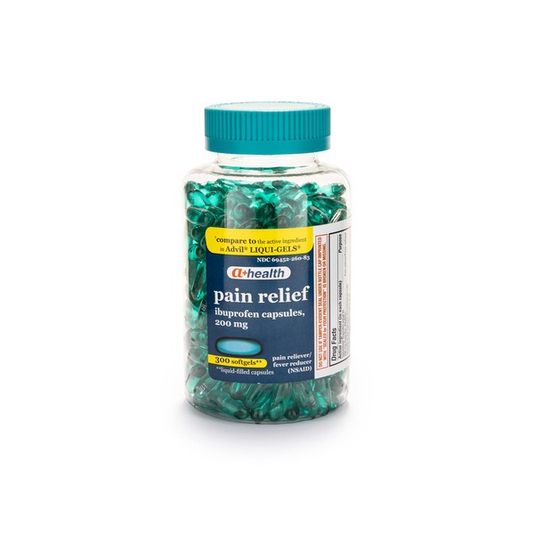 Ibuprofen 200 Mg Softgels, Pain Reliever/Fever Reducer (NSAID), Made in