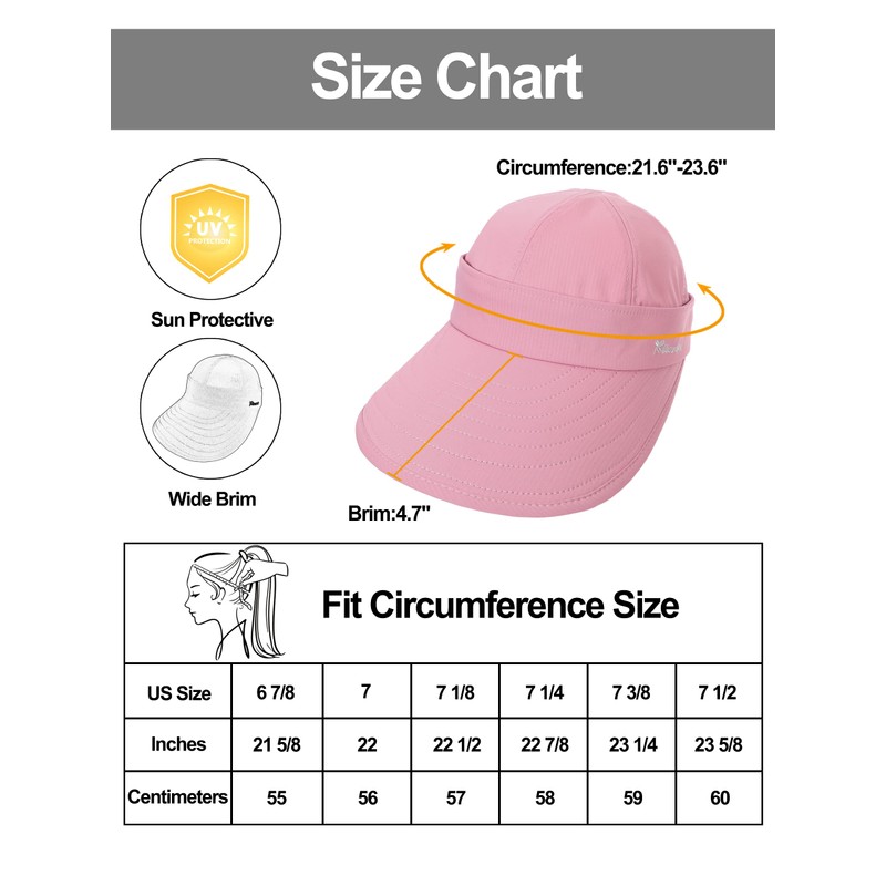 Rulala Fancy Sun Hats for Womens Wide Brim Visor UV
