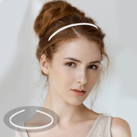 20 x 5mm Thin White Hard Plastic Headbands