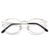 Cyxus 8092T18 Cat Eye Glasses, Metal Frame, Date Glasses, Blue