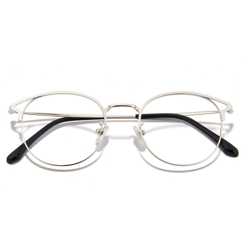Cyxus 8092T18 Cat Eye Glasses, Metal Frame, Date Glasses, Blue
