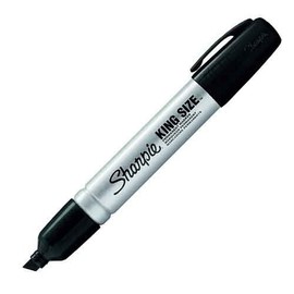Sharpie King Size Perm Marker Med Chisel Tip Black Flat Arts Office School Home