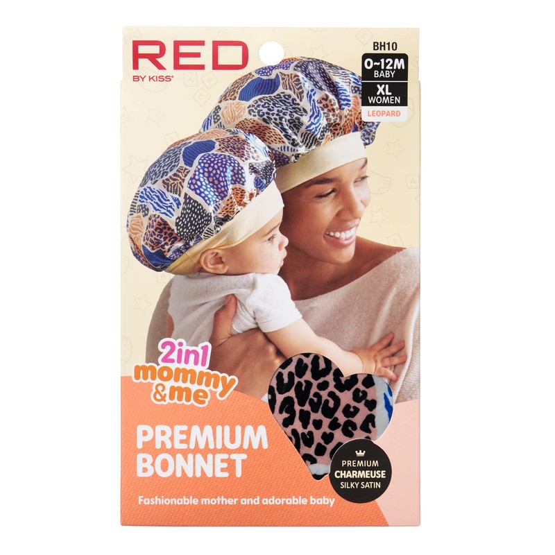 Red by Kiss 2-in-1 Mommy & Me Satin Bonnet Sleep