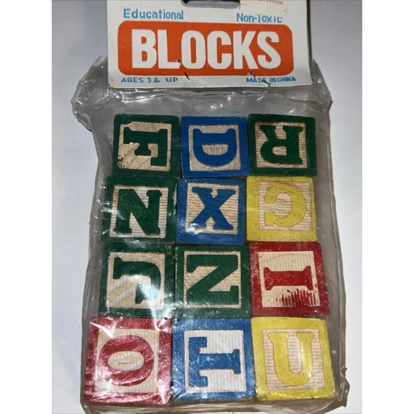 Vintage ABC Blocks NOS Set Of 12