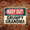 Shawprint Keep Out Grumpy Grandma Funny Metal Signs Home Pub