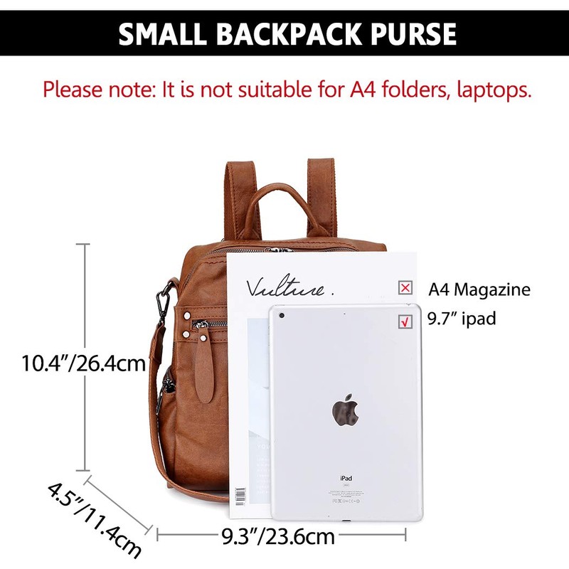 Women Backpack Purse,Fashion Convertible Soft PU Leather Backpack Shoulder Bag
