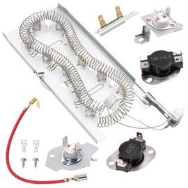 Dryer Heating Element Repair Kit Replaces For Maytag Bravos Model MED7230HW1 MED7230HW0 MED7230HW2 MED7230HW3 MED7230HC1 MED7230HC0 MED7230HC2 MED9700SQ0 MED9700SB0 MED9600SQ0 MED9800TQ0