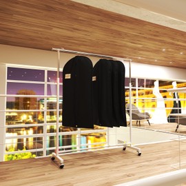 Hangerworld 40 Inch Black Breathable Suit Garment Dress Clothes Cover Protector Bag