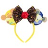 Nahalesy Belle Mouse Ears Princess Mouse Ears Rose Headband for Women Cute Sequin Mouse Ears