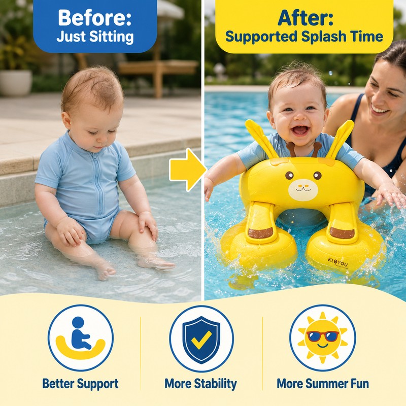 Baby Pool Float for Toddlers – Inflatable Swim Ring with