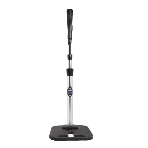 TANNER TEE Pro Batting Tee | Pro Style Hitting Tee for Baseball, Softball, Slow Pitch | Adjusts 26-43”|Age 8+| Ultra Durable-Weighted Base, Hand Rolled Flexible Flextop, Reinforced Steel Stem