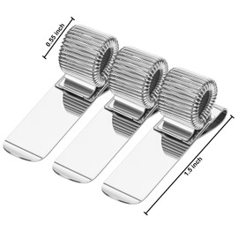 12 Pieces Pen Clipboard Holder Pen Clipboard Holder Manganese Steel Pen Clip Organizer for Notebook and Clipboard in Home, Office, Pocket (Silver)