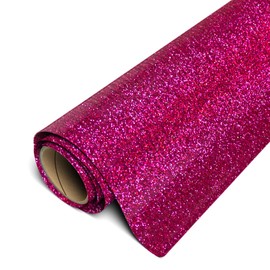 Siser Glitter HTV 20" x 3ft Roll - Iron on Heat Transfer Vinyl (Hot Pink)
