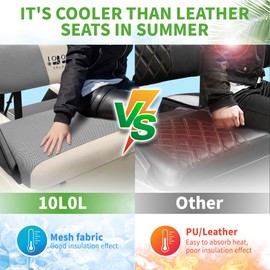 10L0L Golf Cart Seat Covers Kit, for Club Car DS and EZGO TXT RXV Original Front Seat Cushion, Breathable Fabric Material Keep Cool in Summer, No Need to Use Gun Nails