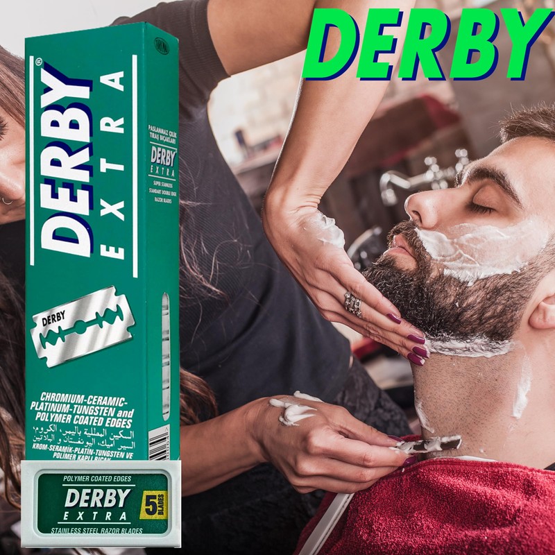 5 Derby Extra Professional Double Edge Razor Blades for straight