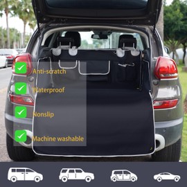 bytaoqipet Cargo Cover for SUV Nonslip Waterproof pet Dog Trunk Cargo Liner Size Universal Fit SUV Pet Cargo Cover Liner for Non-Slip, Dog car seat Cover for Trunk SUV